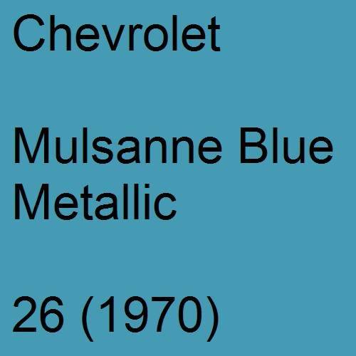 Chevrolet, Mulsanne Blue Metallic, 26 (1970).